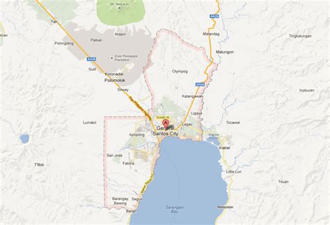 tinagacan general santos city|Detailed Satellite Map of BARANGAY TINAGACAN .